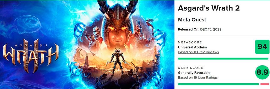 Asgard's Wrath 2 : à Quoi Ressemble le Meilleur jeu VR de 2023