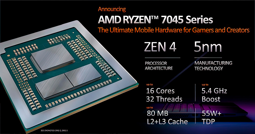 L'AMD Ryzen 9 7845HX est 90 % plus rapide que le Ryzen 6900HX
