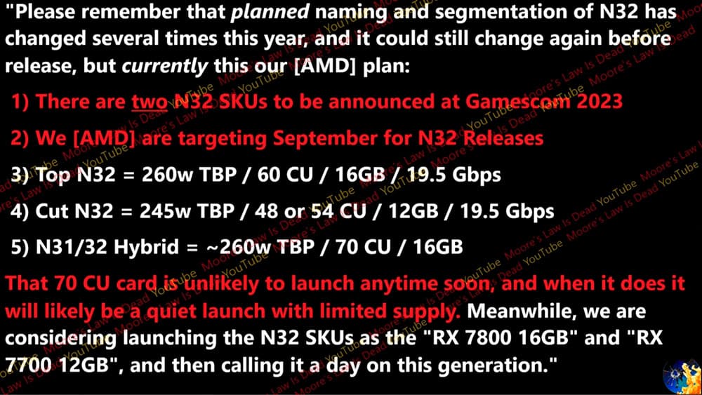 Les Séries AMD Radeon RX 7800 et 7700 Arriveraient en Septembre
